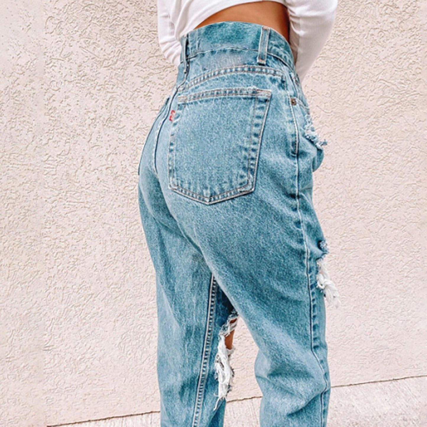 Women's Hollow Out Ripped Jeans Women