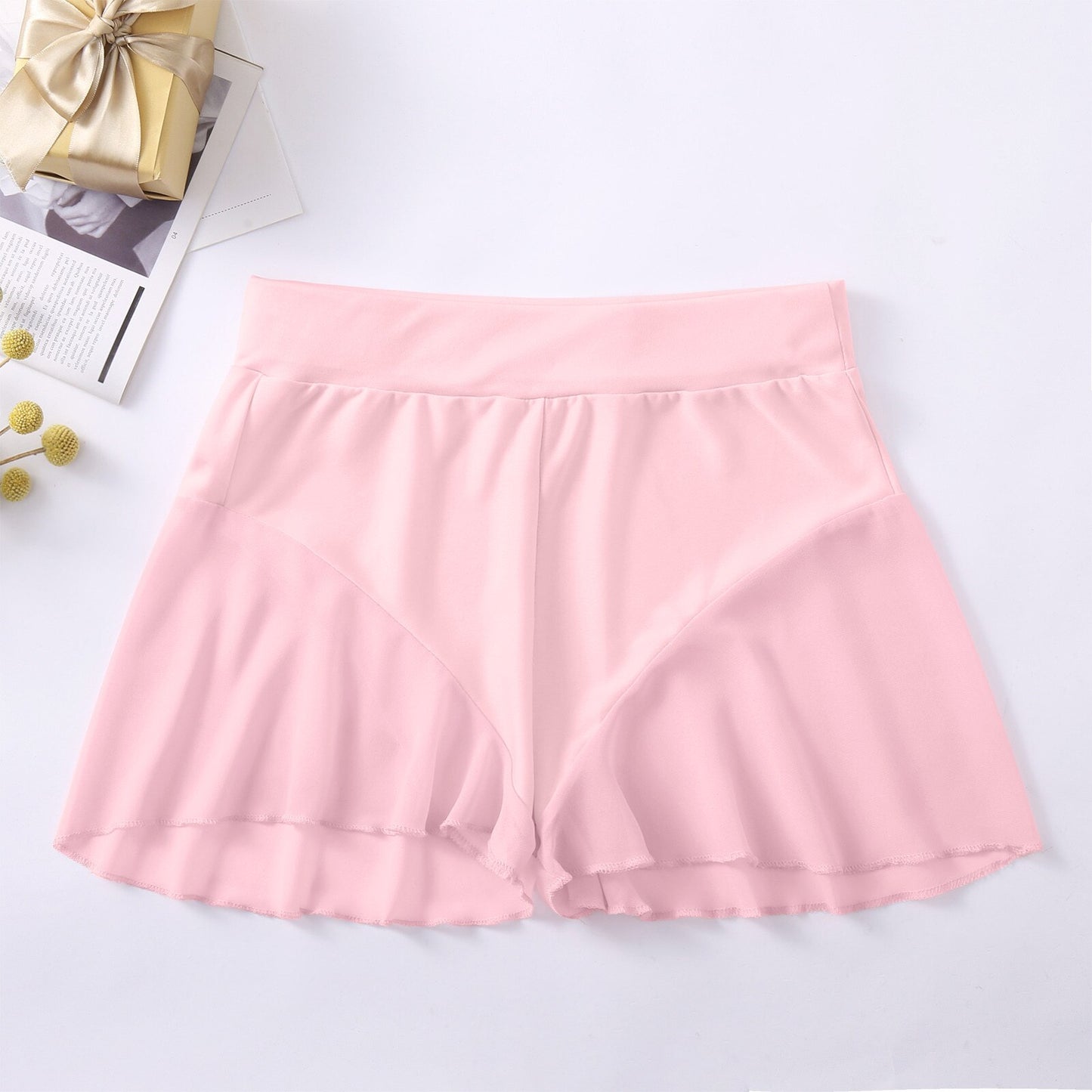 Women's Ruffled High Waist Shorts Pole Dance Tight