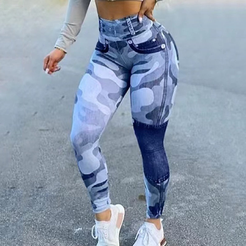 Camouflage Seamless High Waist Women's Leggings