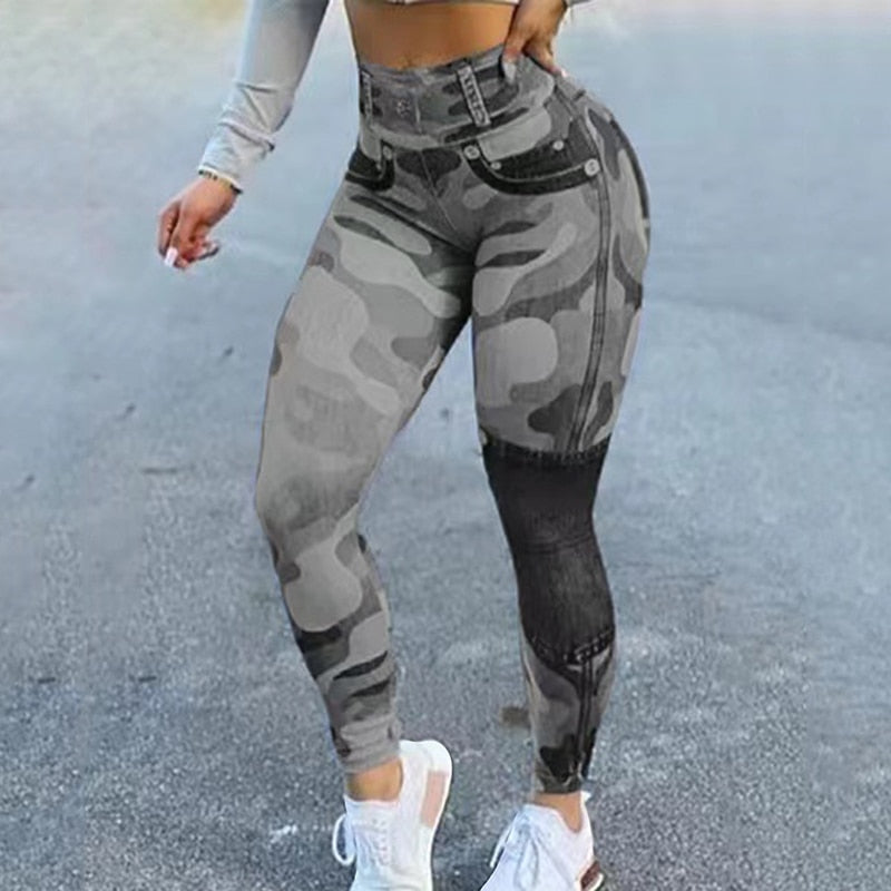 Camouflage Seamless High Waist Women's Leggings