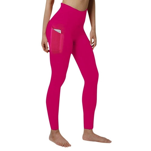 Women's Sports Leggings With Pocket High Waist Push Up Woman Pants