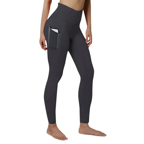 Women's Sports Leggings With Pocket High Waist Push Up Woman Pants