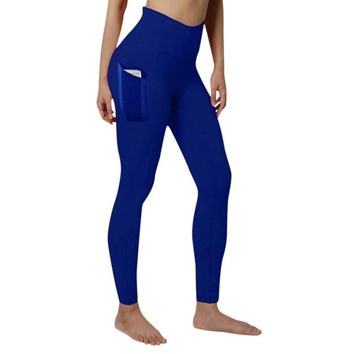Women's Sports Leggings With Pocket High Waist Push Up Woman Pants