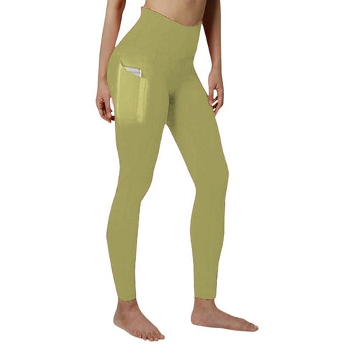 Women's Sports Leggings With Pocket High Waist Push Up Woman Pants