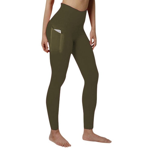 Women's Sports Leggings With Pocket High Waist Push Up Woman Pants