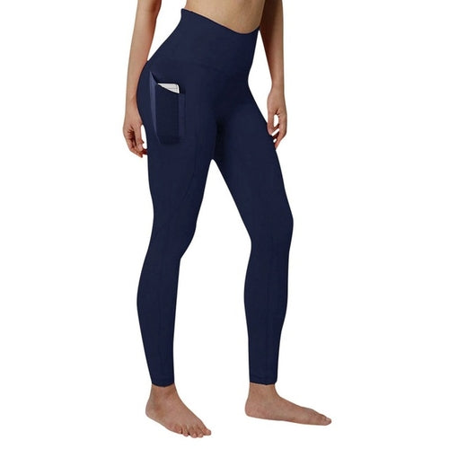 Women's Sports Leggings With Pocket High Waist Push Up Woman Pants