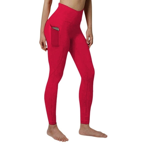 Women's Sports Leggings With Pocket High Waist Push Up Woman Pants