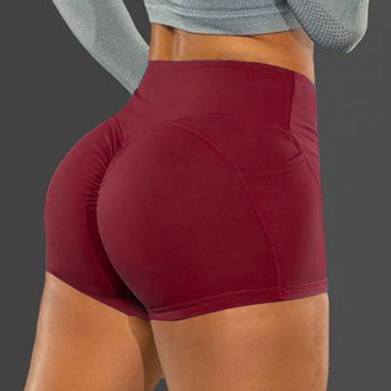 Women's Summer Sport Workout High Waist Elastic Fitness Short