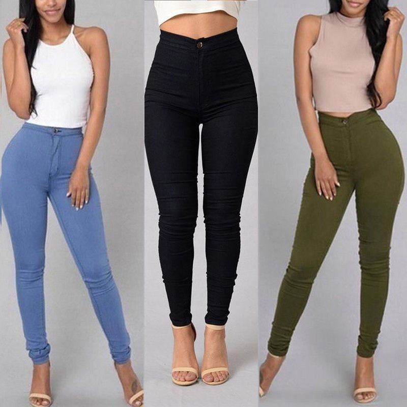 Women's High Waist Skinny Jeans