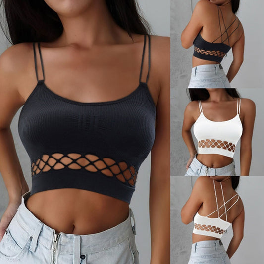 Summer Fashion Hollow Out Sleeveless Crop Tank Top