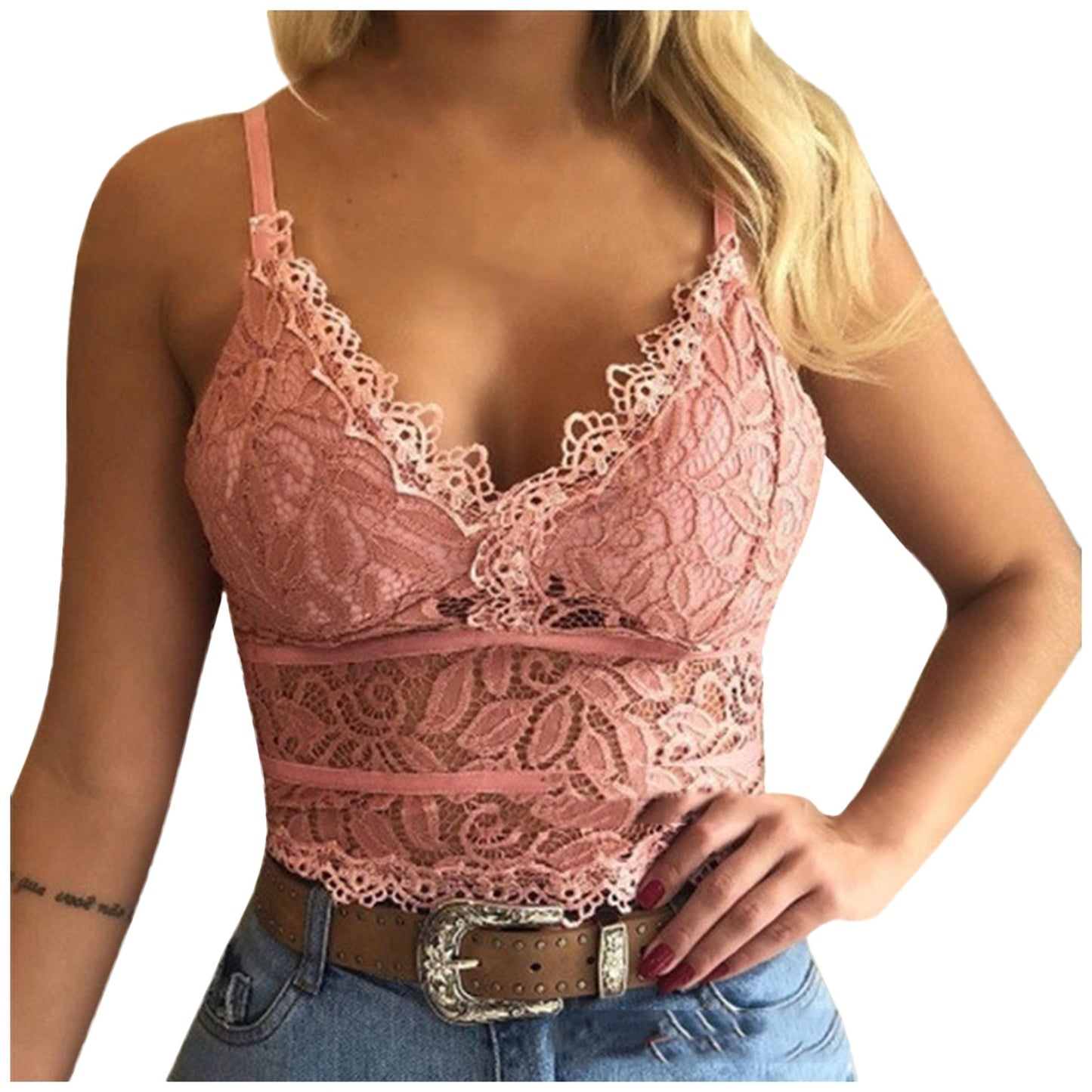 Solid Corset Lace Camisole Tank Top