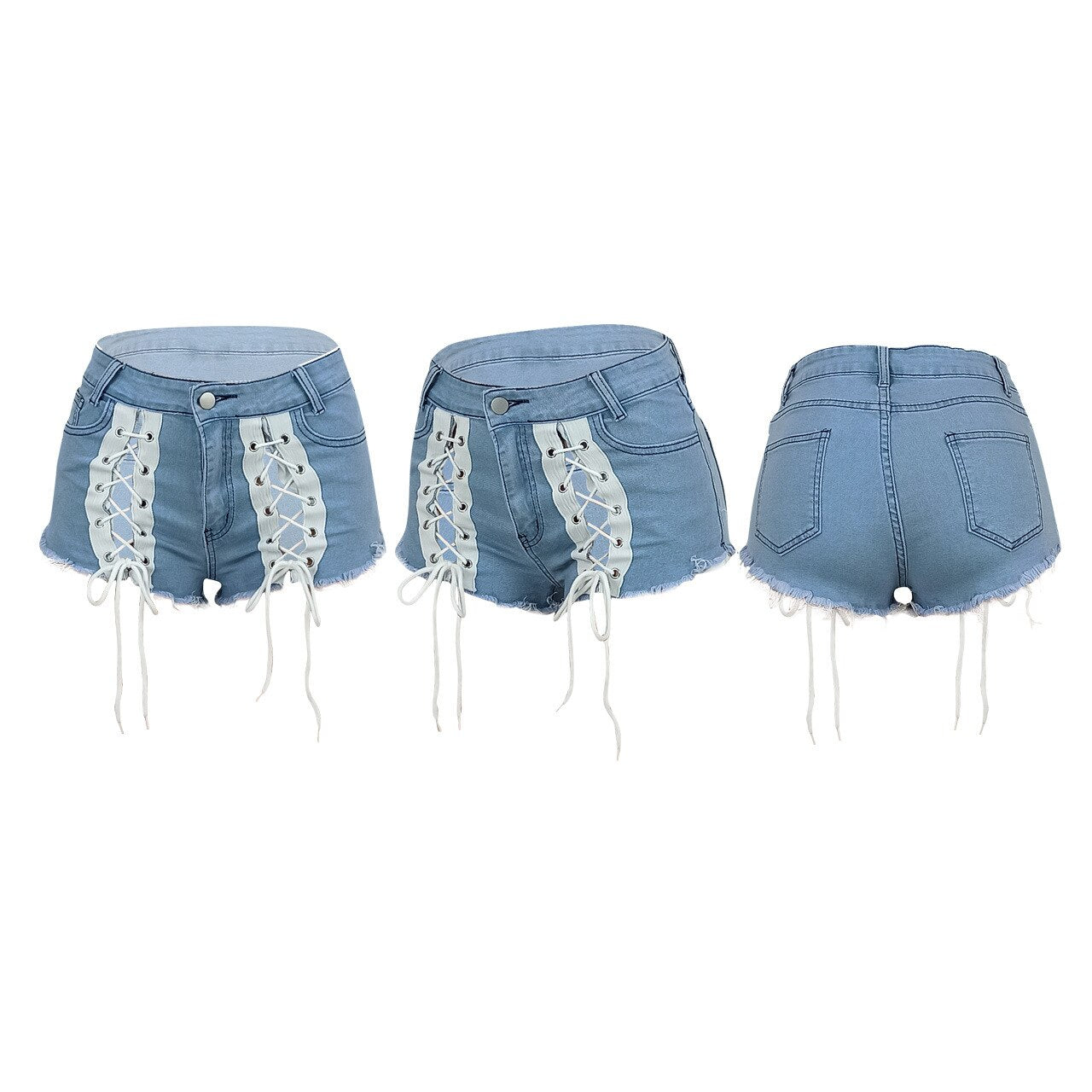 Bandage Denim Jeans Shorts Club Wear