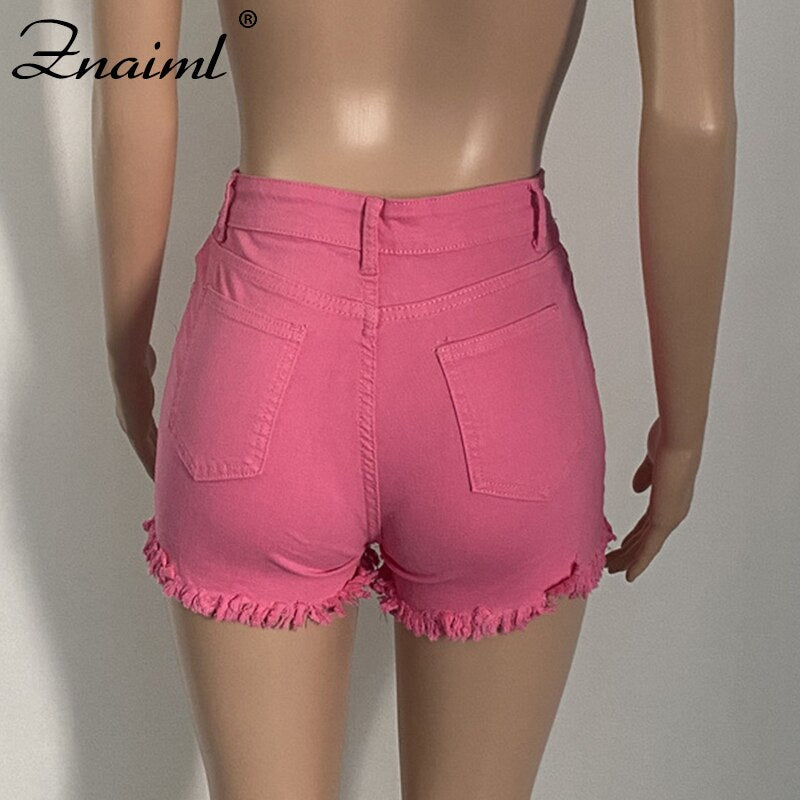 Women's Fashion Ripped Denim Vintage Jeans High Waist Shorts