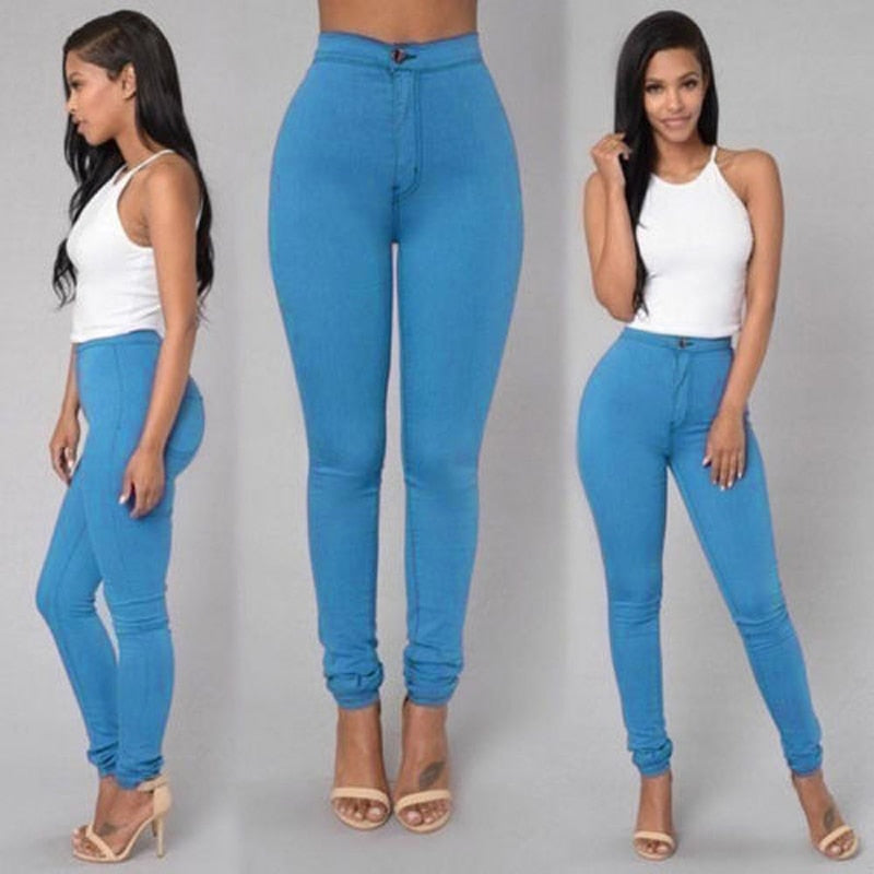 Women's High Waist Skinny Jeans