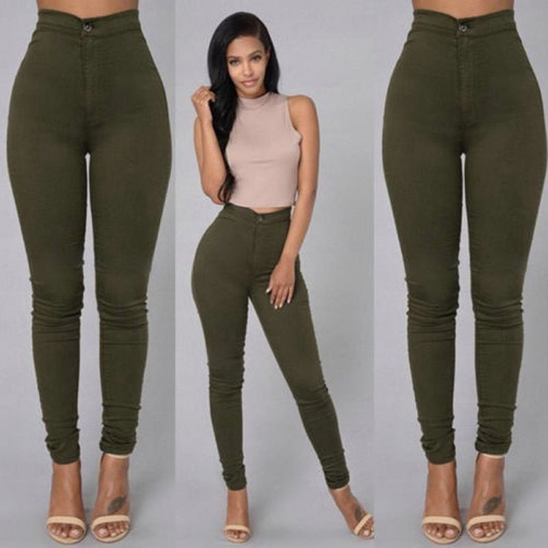 Women's High Waist Skinny Jeans