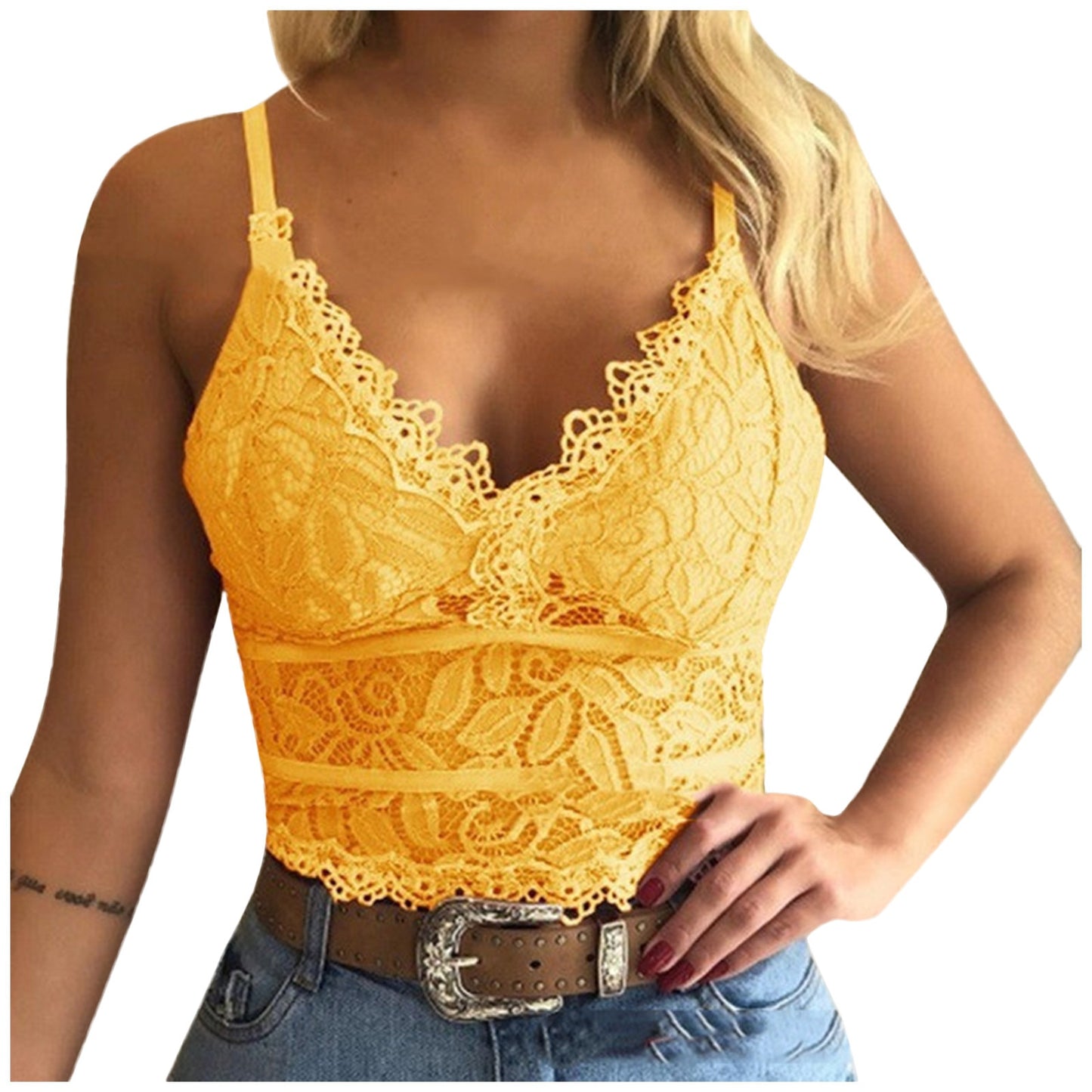 Solid Corset Lace Camisole Tank Top