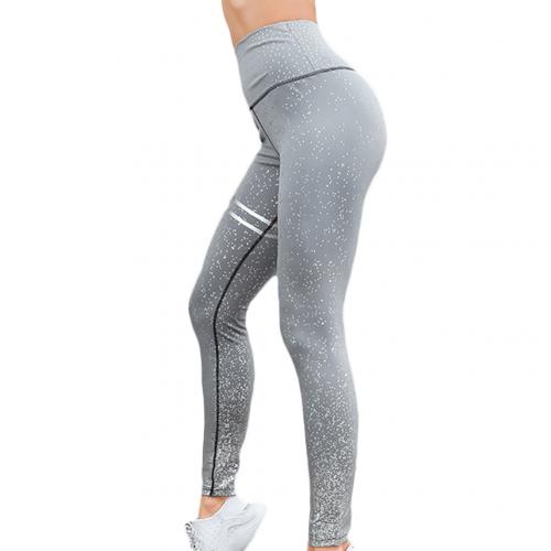 Gold Stamp Print High Waist Yoga Pants Leggings