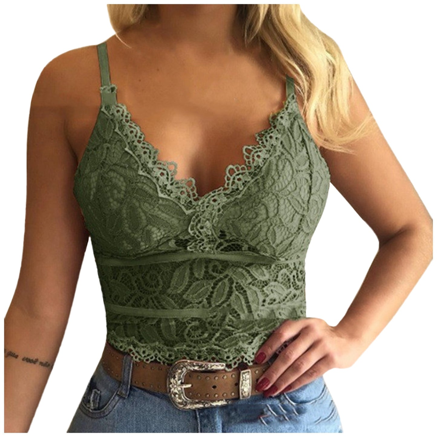 Solid Corset Lace Camisole Tank Top