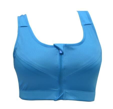 Running Fitness Sport Zippered Push Up Bra