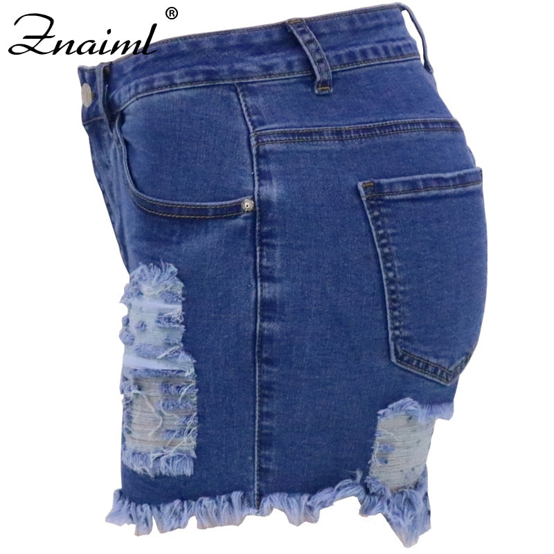 Women's Ripped Stretch High Waist Denim Jeans