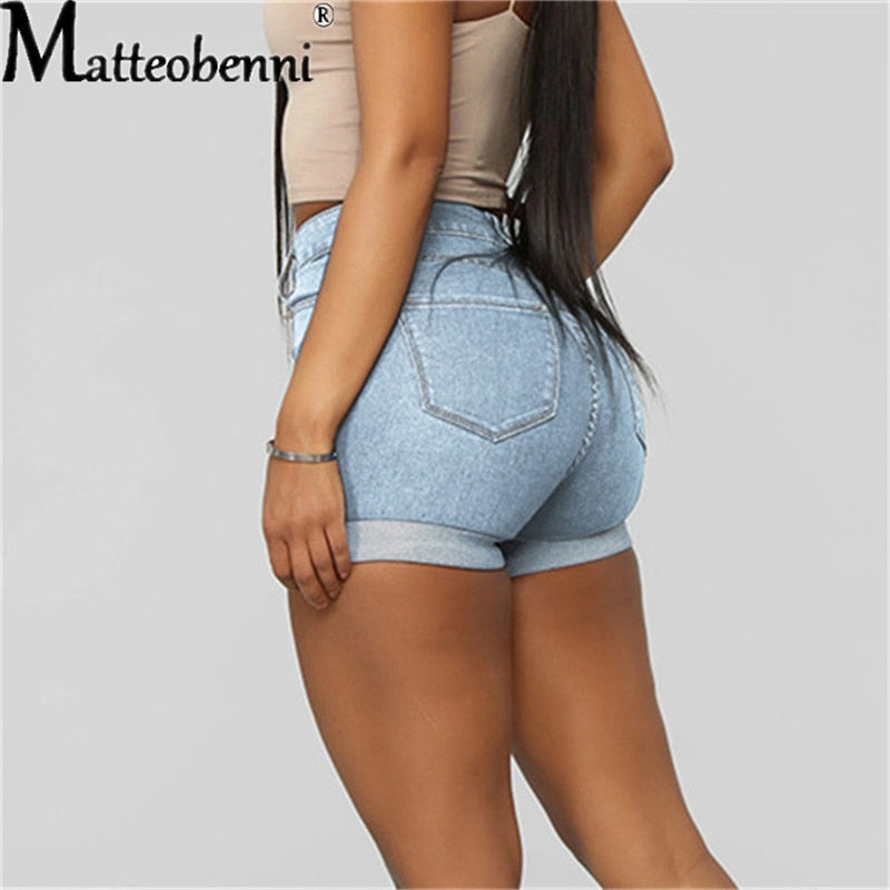 Women's High Waist Jeans Short