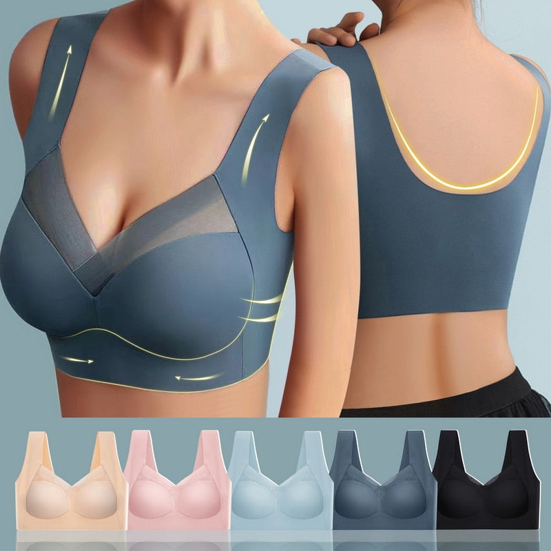 Seamless Shockproof Fitness Sports Bra