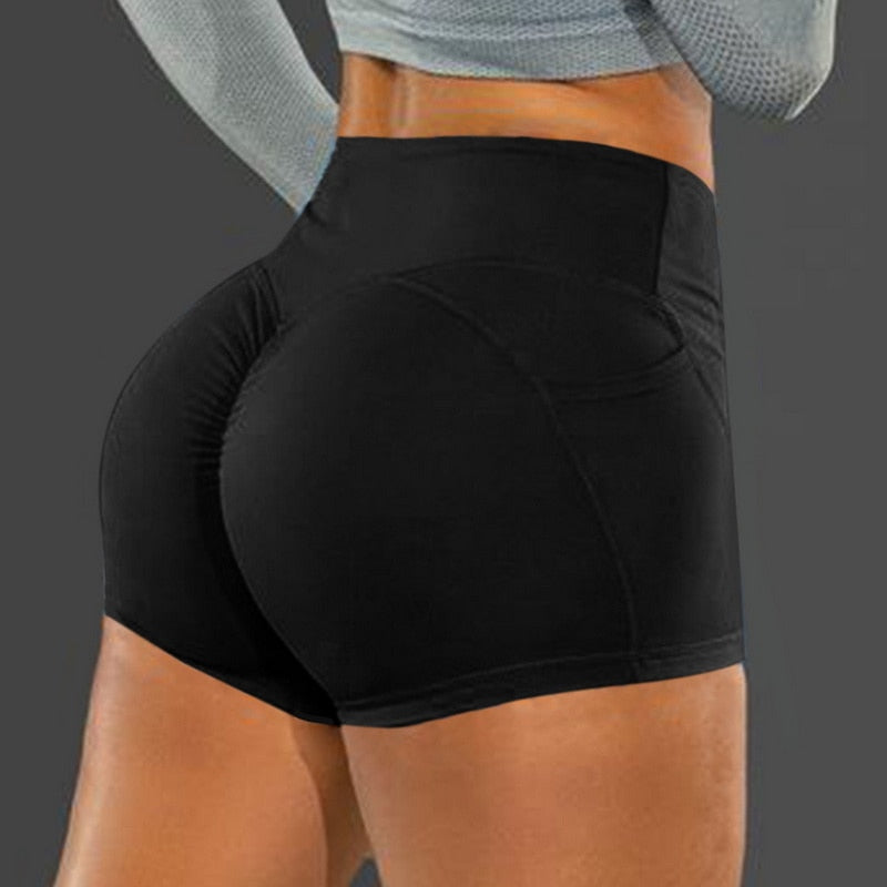 Women's Summer Sport Workout High Waist Elastic Fitness Short