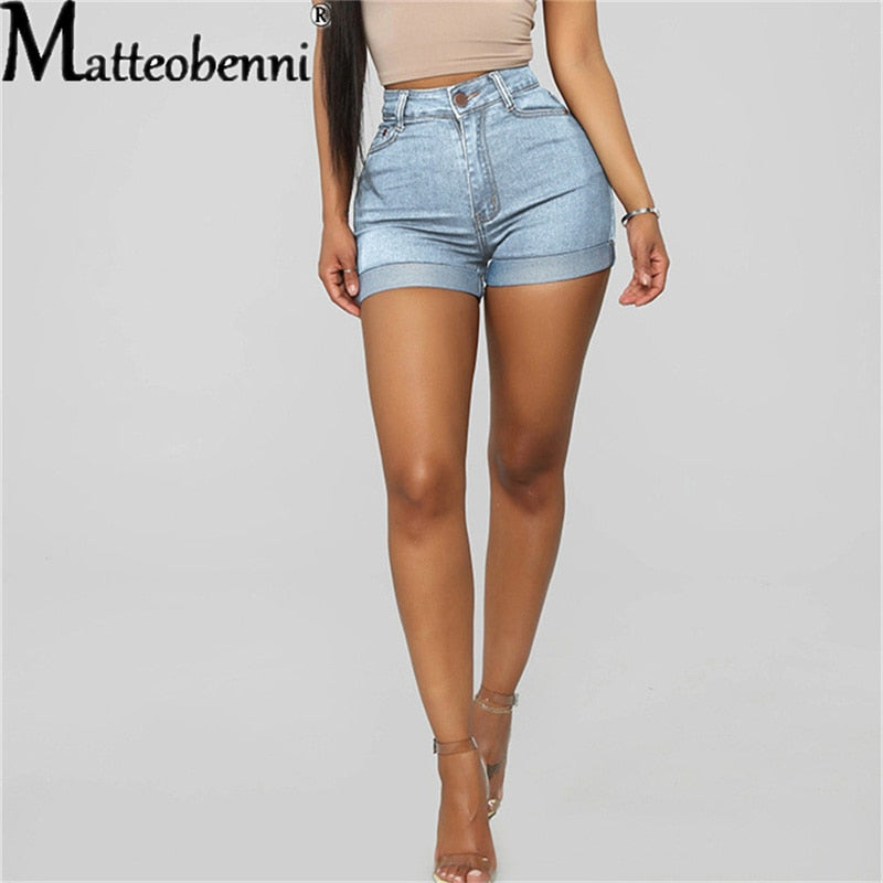 Women's High Waist Jeans Short