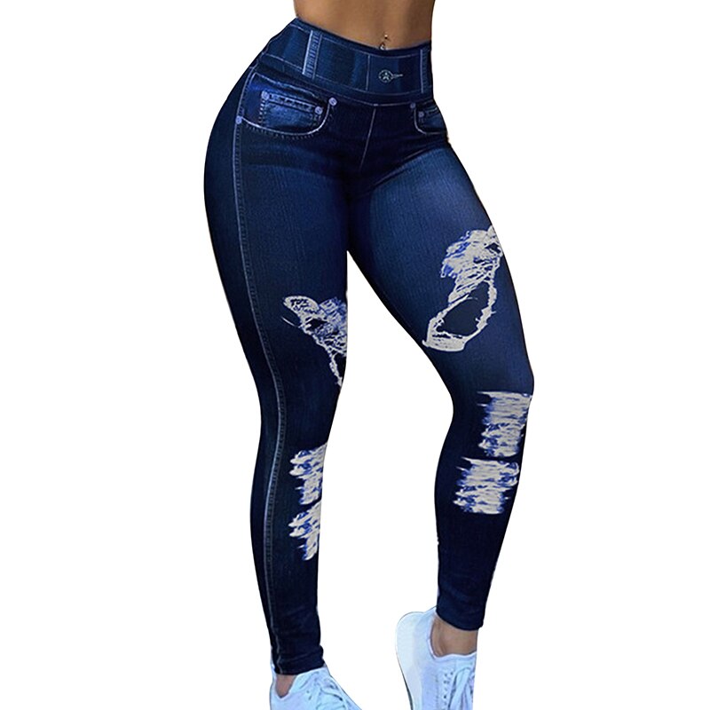 High Waist Cutout Ripped Yoga Pants