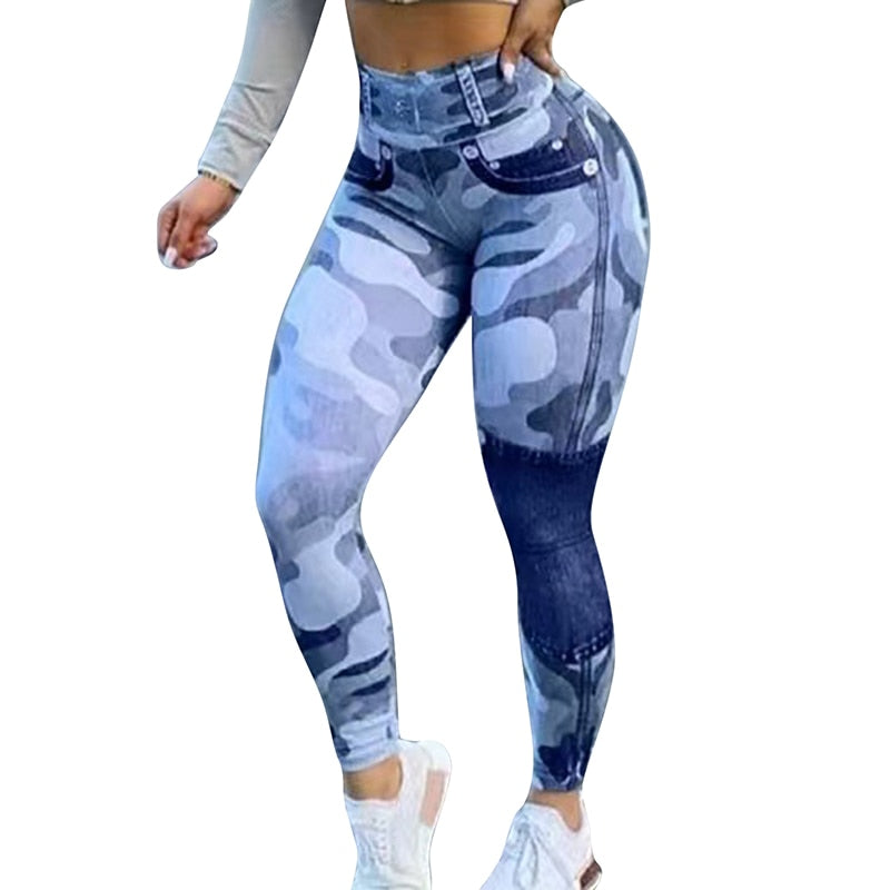 Camouflage Seamless High Waist  Women's Leggings