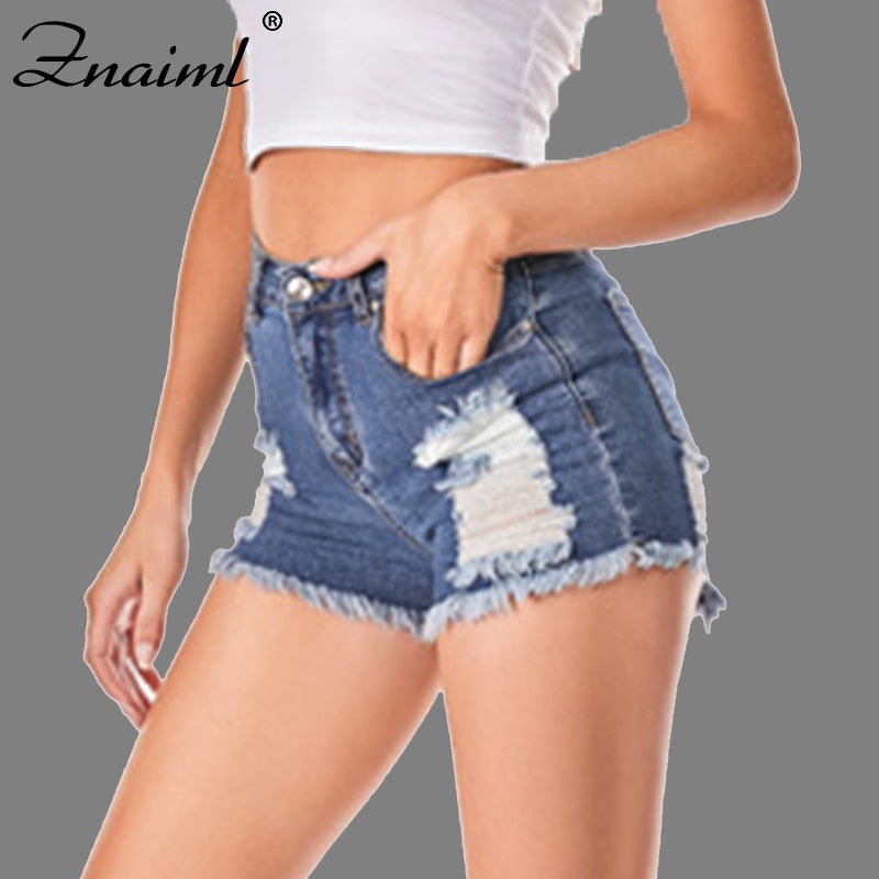 Women's Ripped Stretch High Waist Denim Jeans