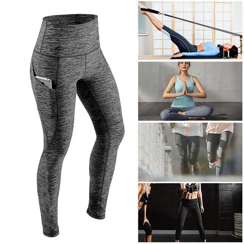 Women's Sports Leggings With Pocket High Waist Push Up Woman Pants